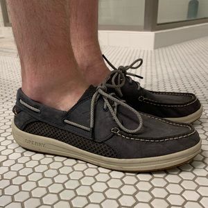 Navy Suede Boat Shoes
